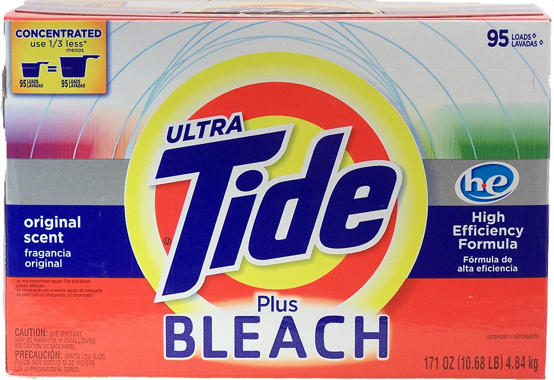 Tide Ultra original scent powder laundry detergent plus bleach, high efficiency formula, 95 loads Full-Size Picture